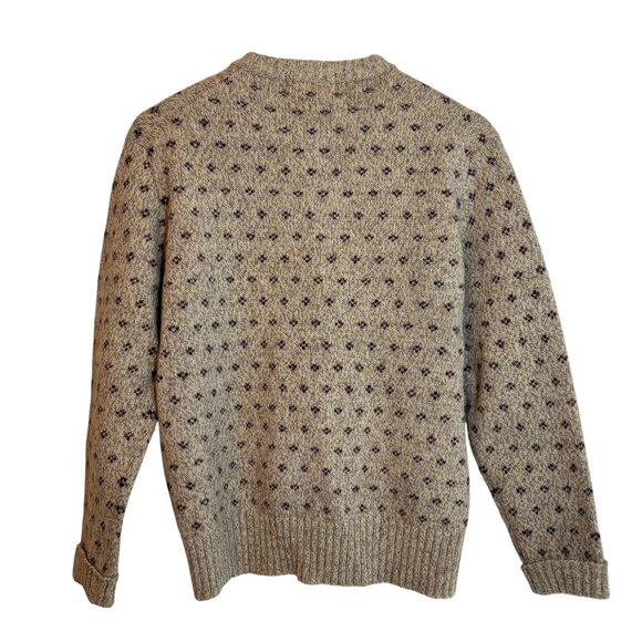 Eddie Bauer Wool Blend Neutral Beige Button Front Cardigan Sweater Women’s Large - Picture 3 of 5